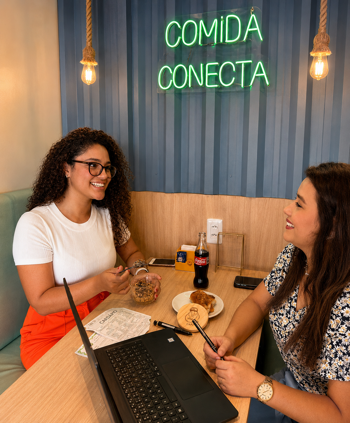 Ambiente acolhedor da Vó Maria Café